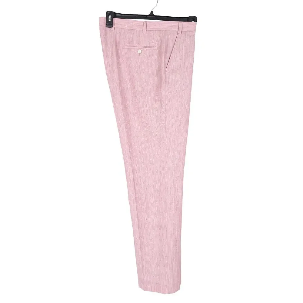Michael Kors Mens Classic Fit 2 Piece Suit 44R 34x32 Pink Wool Linen Blend NWT